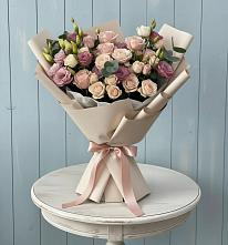 Букет цветов из:  Розы и Лизиантусы в Некрасово