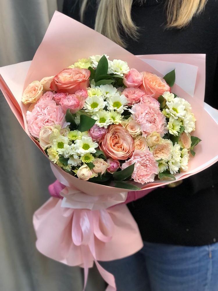 Букет цветов из: Гвоздики, Розы и Хризантемы в Некрасово