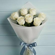 Букет 7 Белых роз Эдлесс Лав в Некрасово