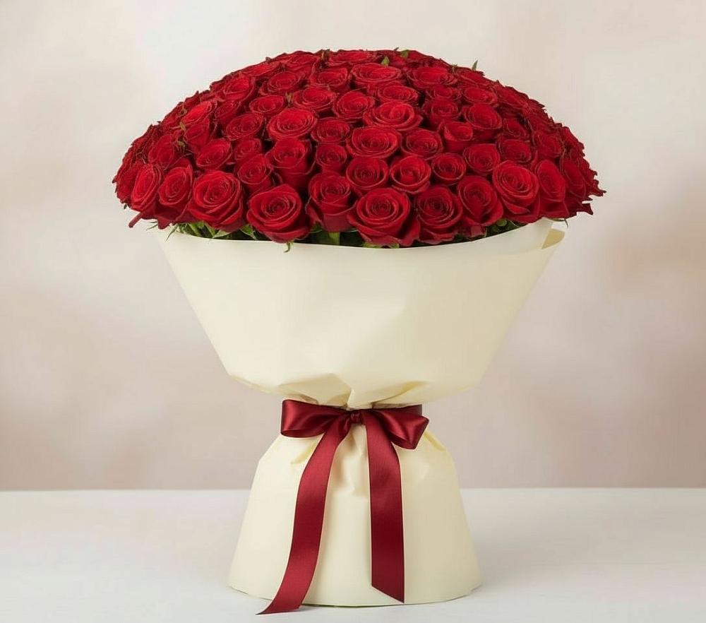Букет 101 Красная роза Милано в Некрасово