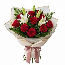 Букет цветов из:  Лилии и Розы в Некрасово