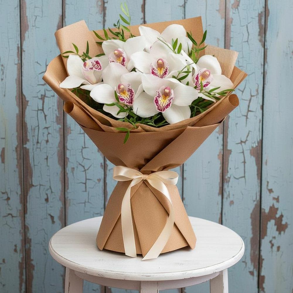 Букет цветов из: Орхидеи и Розы в Некрасово