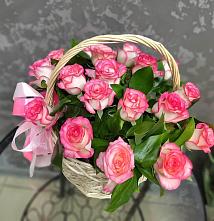 Цветочная композиция из Розы в корзине #REPLACE_PRED# Некрасово
