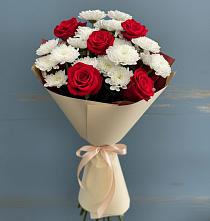Букет цветов из:  Розы и Хризантемы в Некрасово