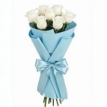 Букет 7 белых роз Проуд в Некрасово