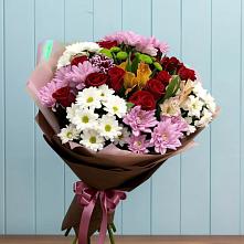 Букет цветов из:  Розы, Хризантемы и Альстромерии в Некрасово