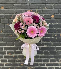 Букет цветов из:  Герберы и Хризантемы в Некрасово