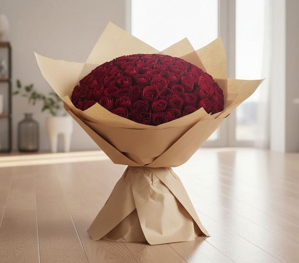 Букет 101 Красная роза в Некрасово