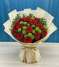 Букет цветов из:  Розы и Хризантемы в Некрасово