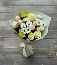 Букет цветов из:  Альстромерии, Розы и Хризантемы в Некрасово