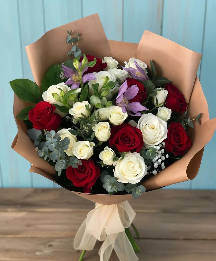 Букет цветов из: Розы и Альстромерии в Некрасово