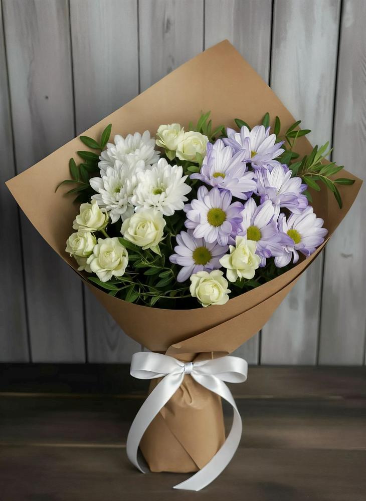 Букет цветов из: Хризантемы и Розы в Некрасово